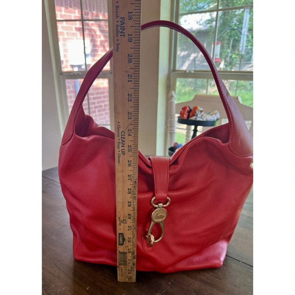 Dooney & Bourke Lucca Italian Leather Logo Lock Hobo shoulder handbag Purse